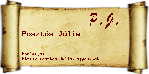 Posztós Júlia névjegykártya
